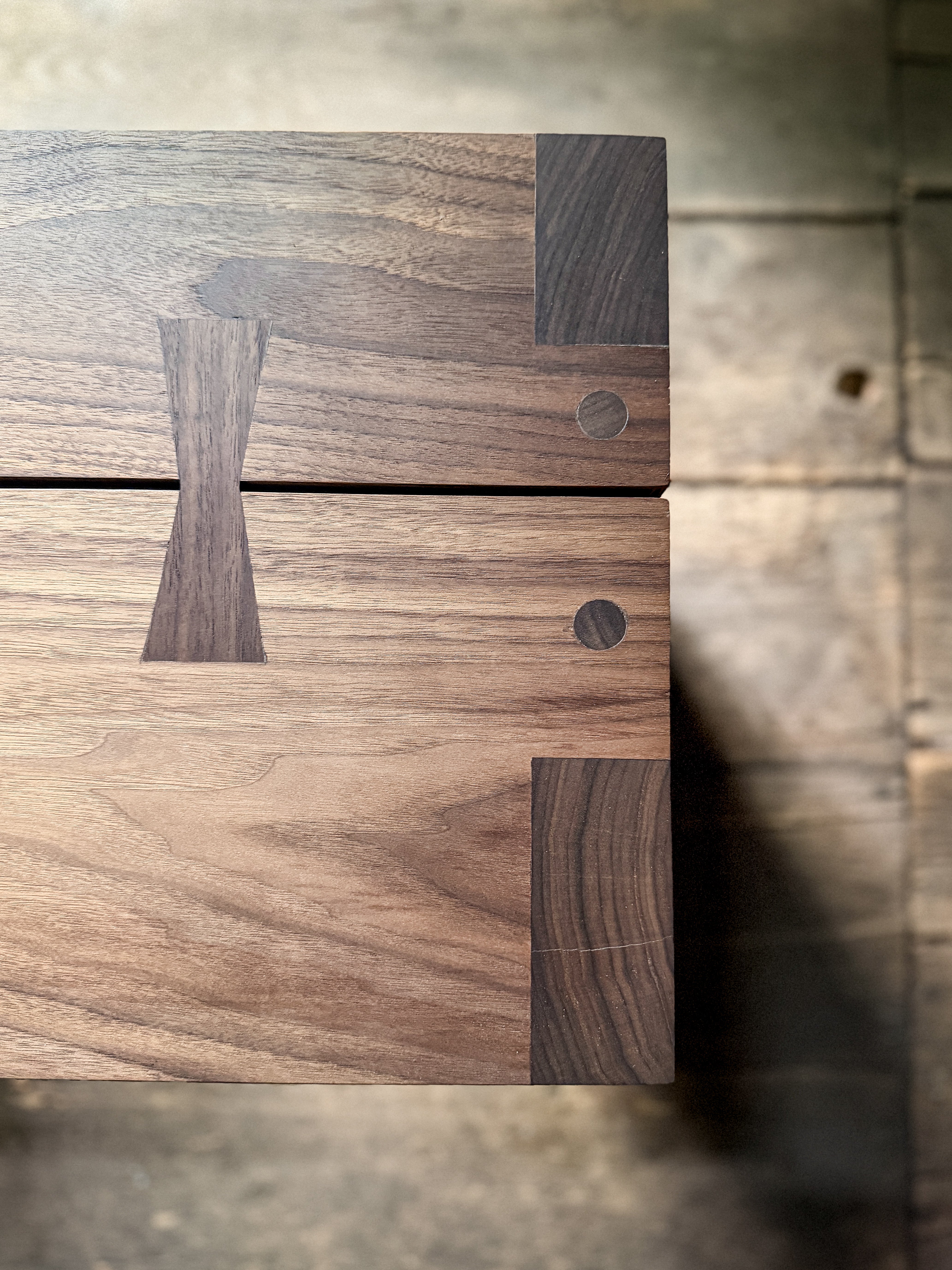 Custom Walnut Bench 2'