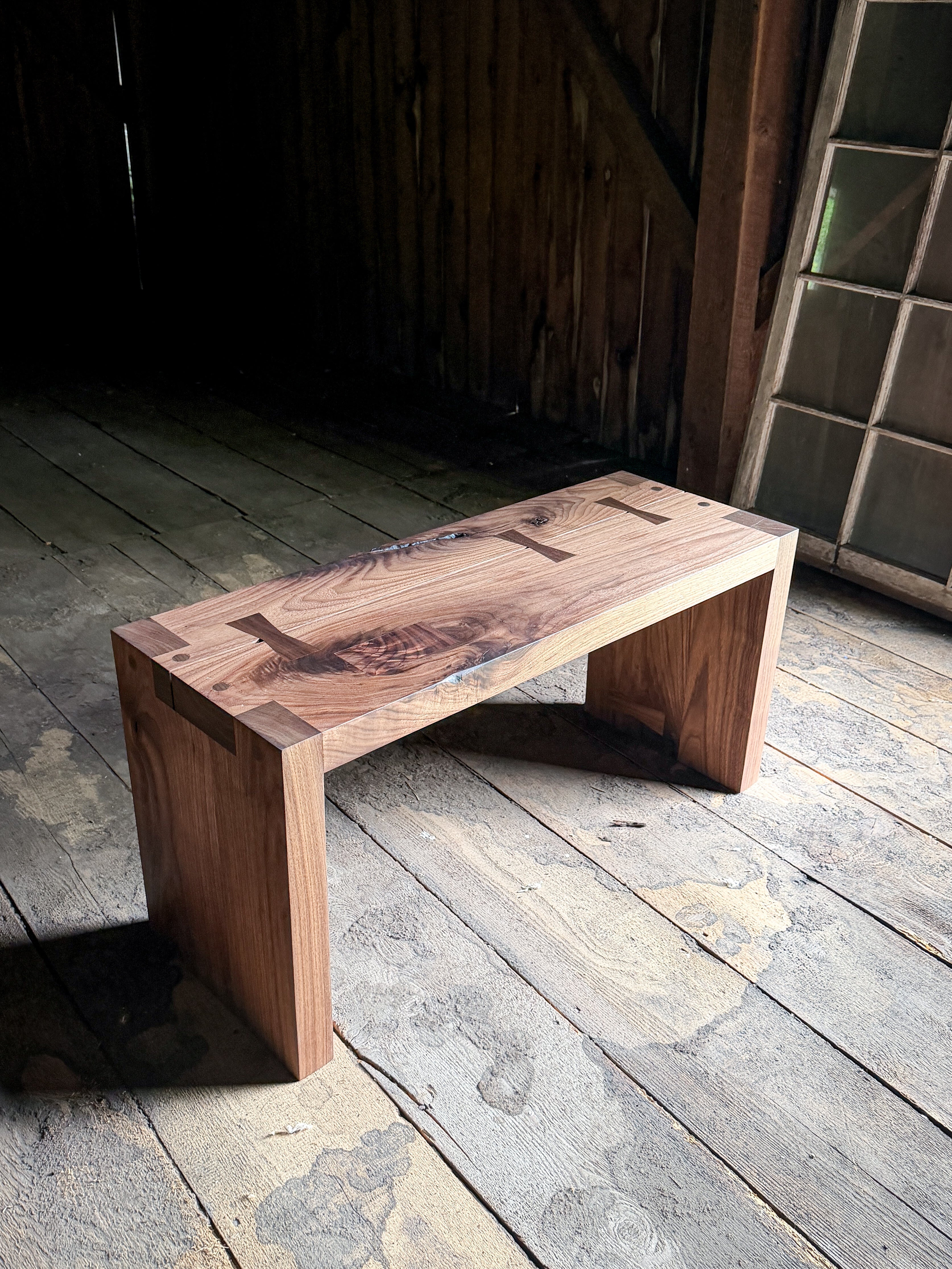 Custom Walnut Bench 3'