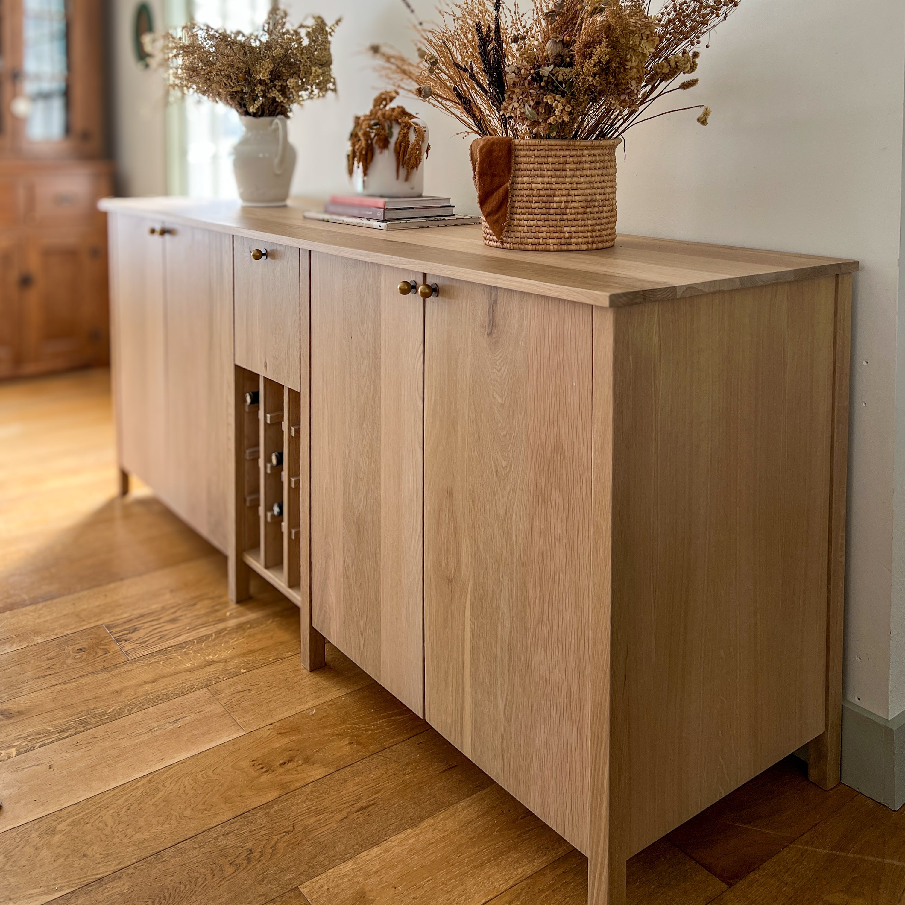 michael rady oak buffet table