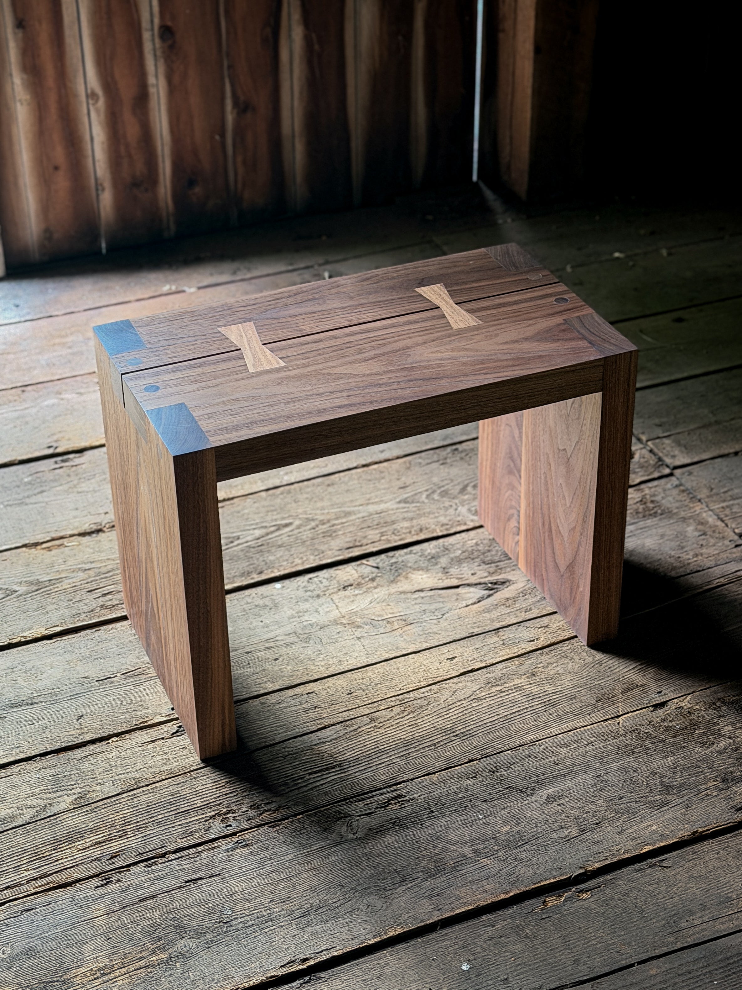 Custom Walnut Bench 2'