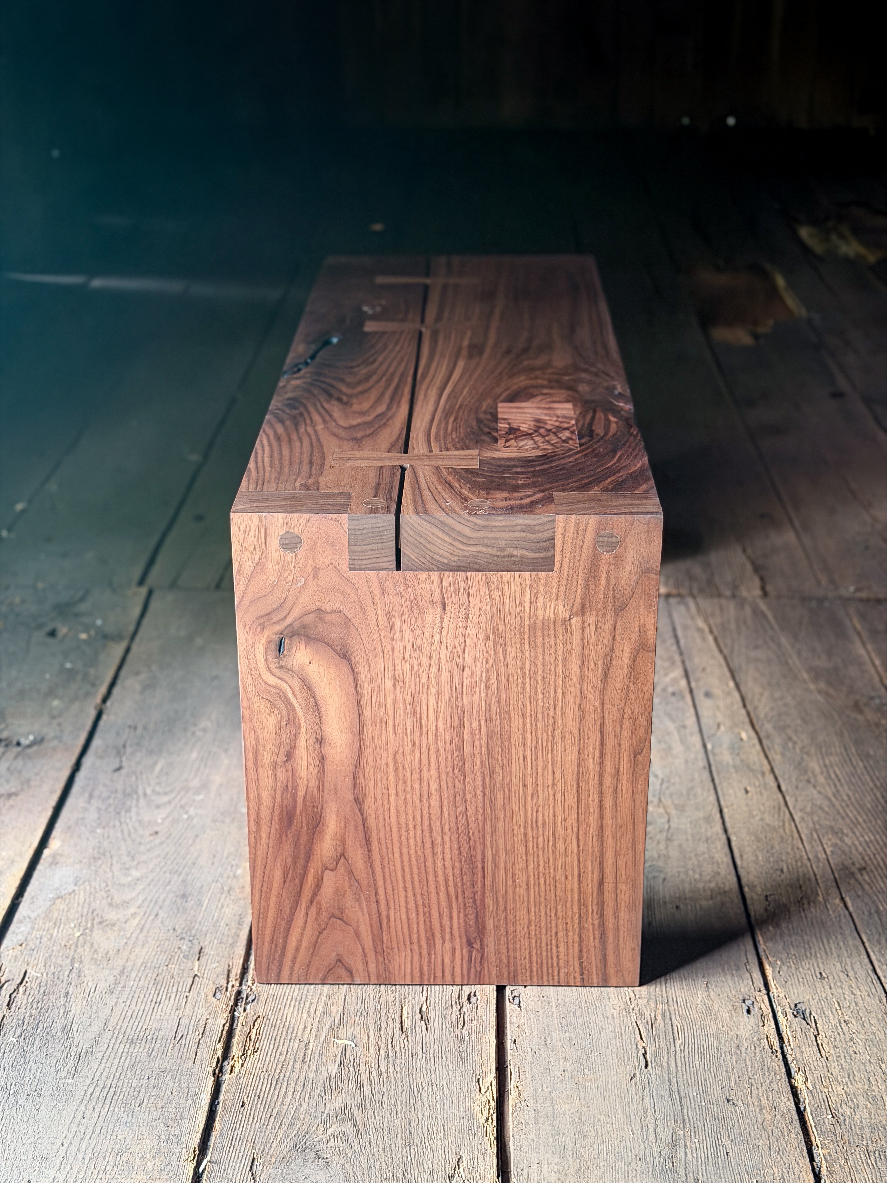 Custom Walnut Bench 3'