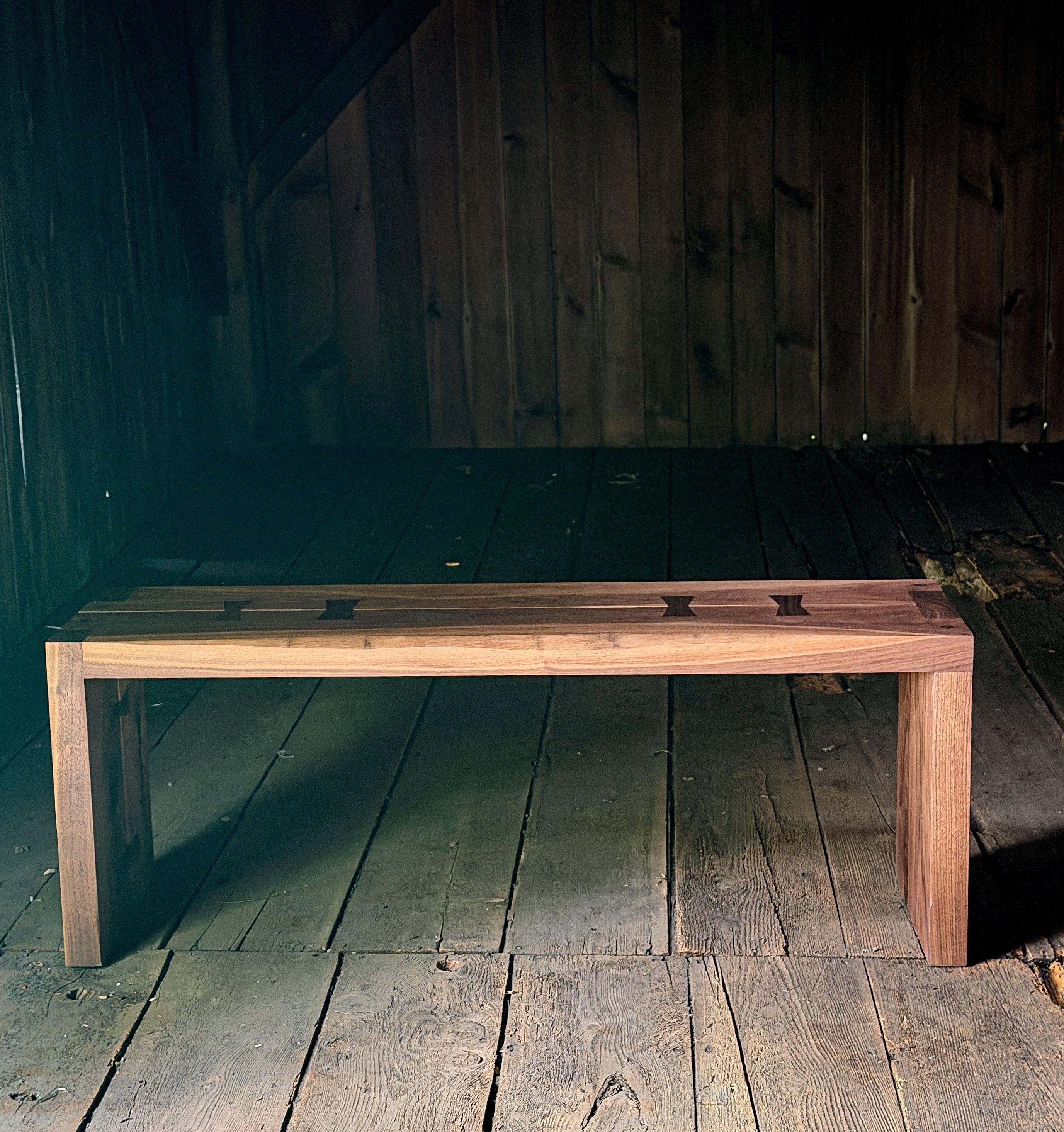 Custom Walnut Bench 4'