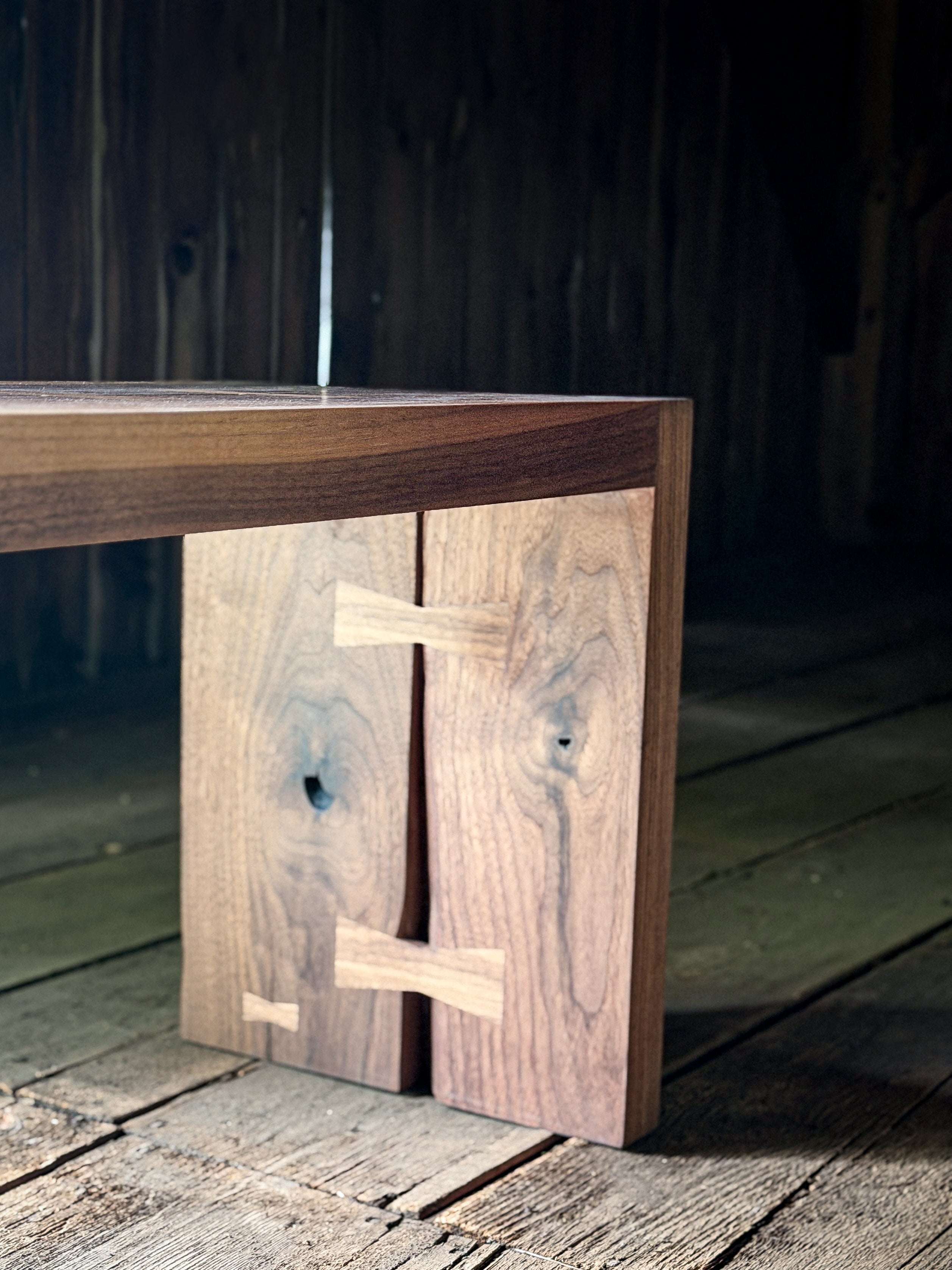 Custom Walnut Bench 4'